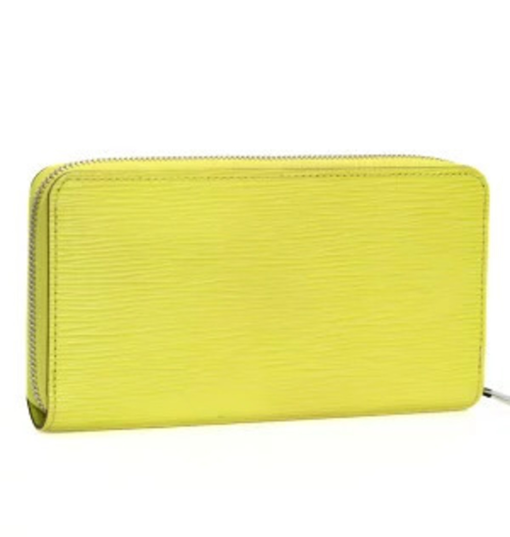 Louis Vuitton Wallet Pistachio Long Zipper Round Leather Epi Zippy Black